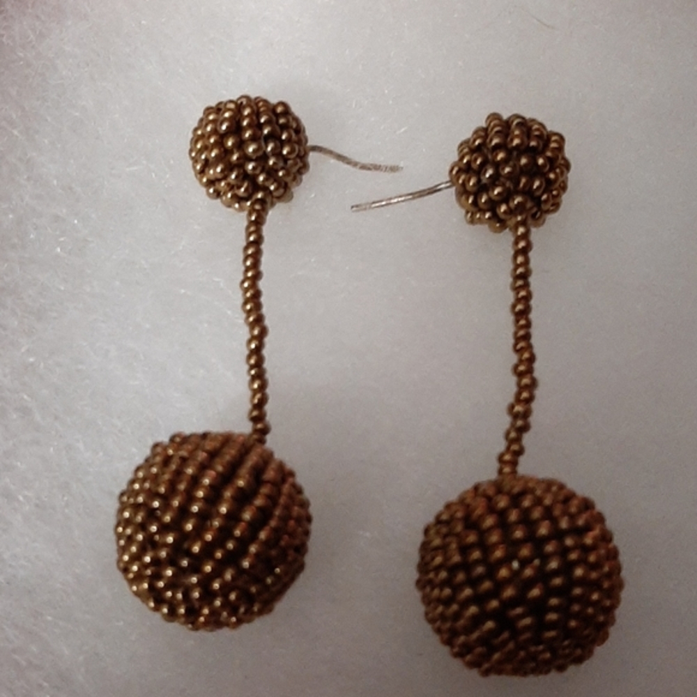 J CREW BEADED EARRINGS (NWOT)